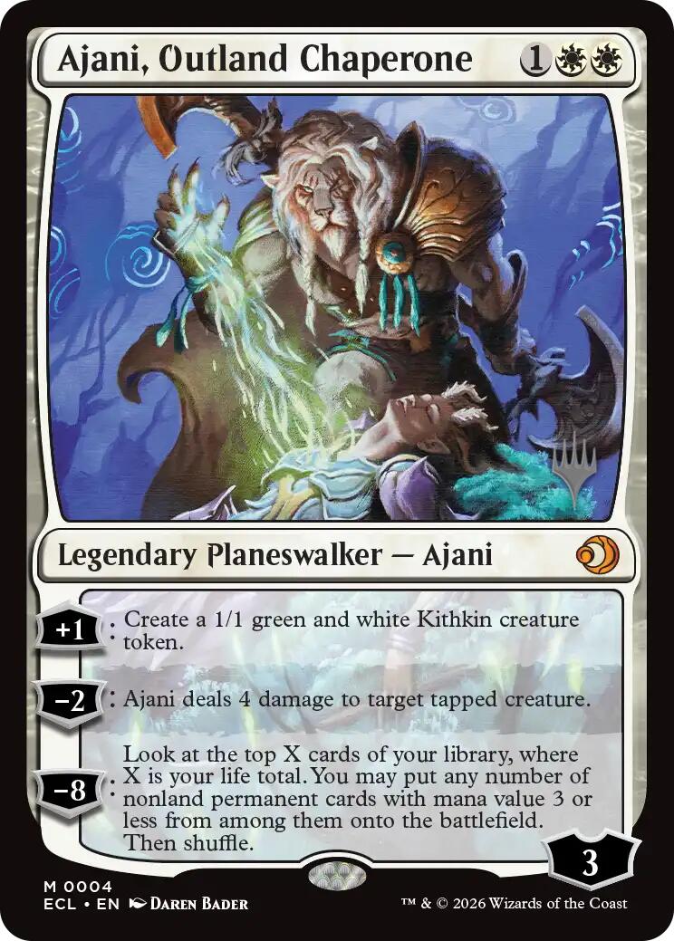 Ajani, Outland Chaperone [Lorwyn Eclipsed Promos] | Boutique FDB TCG