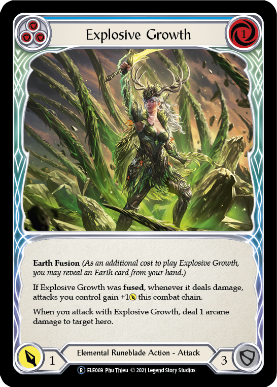 Explosive Growth (Blue) [U-ELE069] (Tales of Aria Unlimited)  Unlimited Rainbow Foil | Boutique FDB TCG