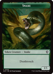 Snake // Scarecrow Double-Sided Token [Lorwyn Eclipsed Tokens] | Boutique FDB TCG