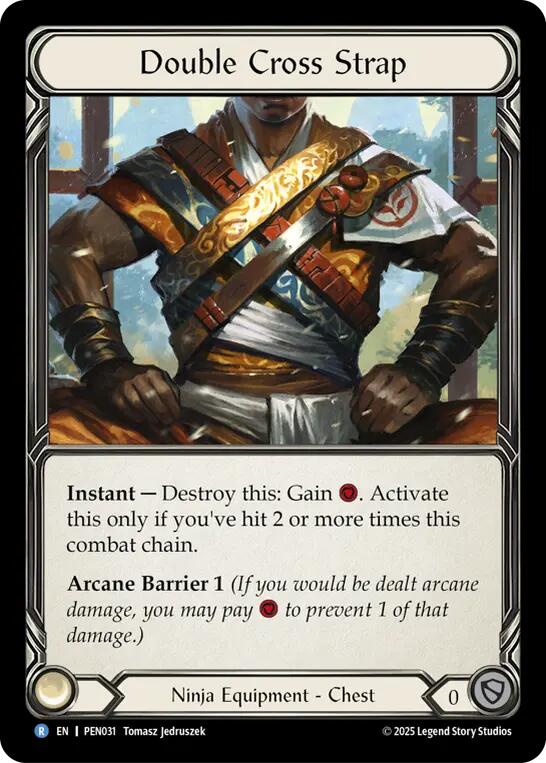 Double Cross Strap [PEN031] (Compendium of Rathe)  Cold Foil | Boutique FDB TCG