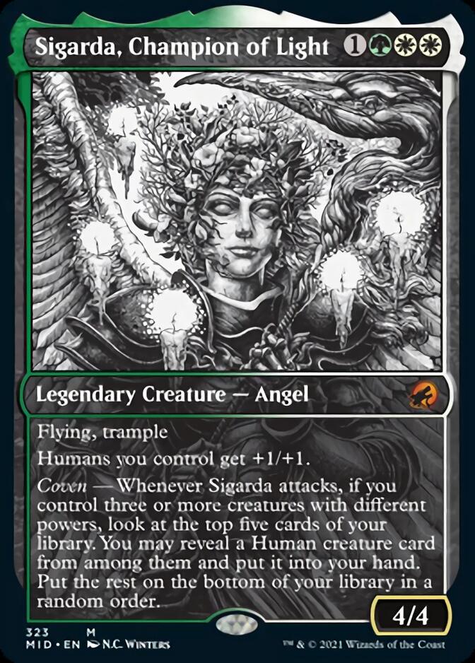 Sigarda, Champion of Light (Showcase) [Innistrad: Midnight Hunt] | Boutique FDB TCG