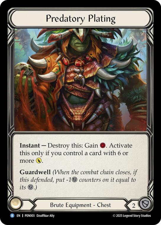 Predatory Plating [PEN003] (Compendium of Rathe) | Boutique FDB TCG