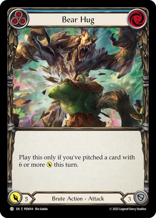 Bear Hug (Blue) (Rainbow Foil) [PEN014] (Compendium of Rathe)  Rainbow Foil | Boutique FDB TCG
