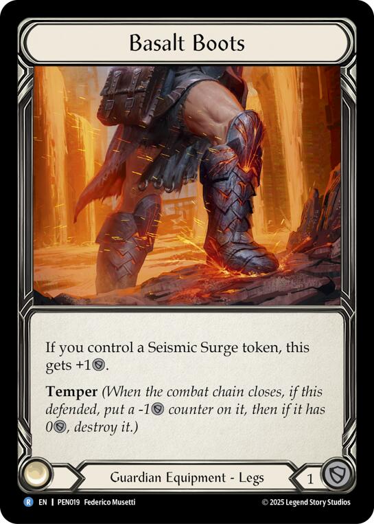 Basalt Boots [PEN019] (Compendium of Rathe)  Cold Foil | Boutique FDB TCG