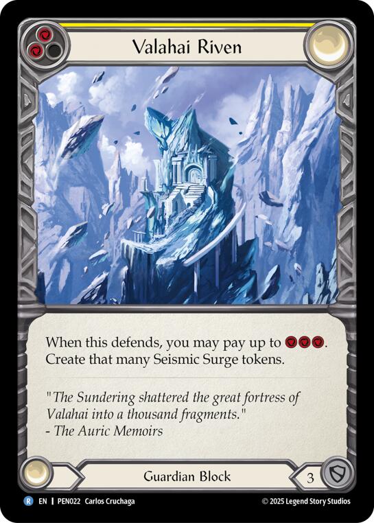 Valahai Riven (Yellow) (Rainbow Foil) [PEN022] (Compendium of Rathe)  Rainbow Foil | Boutique FDB TCG
