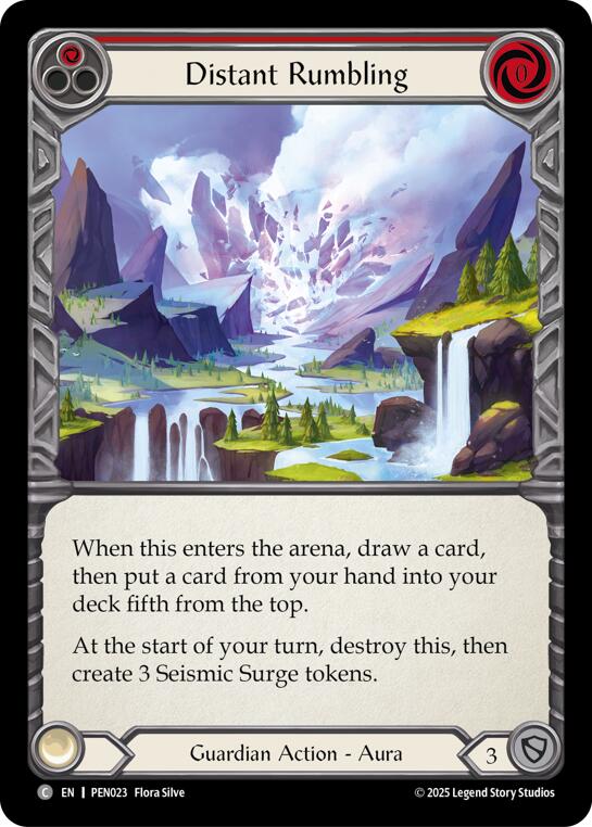 Distant Rumbling (Red) (Regular) [PEN023] (Compendium of Rathe) | Boutique FDB TCG
