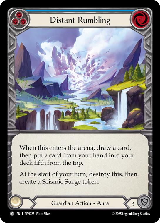 Distant Rumbling (Blue) (Regular) [PEN025] (Compendium of Rathe) | Boutique FDB TCG
