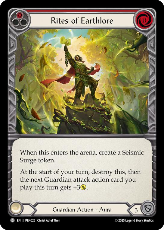 Rites Of Earthlore (Red) (Regular) [PEN026] (Compendium of Rathe) | Boutique FDB TCG