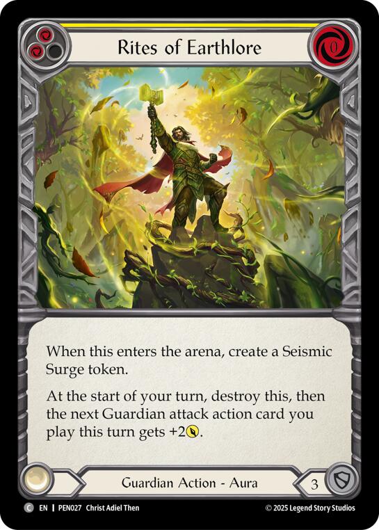 Rites Of Earthlore (Yellow) (Regular) [PEN027] (Compendium of Rathe) | Boutique FDB TCG