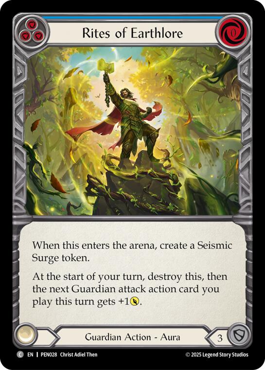 Rites Of Earthlore (Blue) (Regular) [PEN028] (Compendium of Rathe) | Boutique FDB TCG