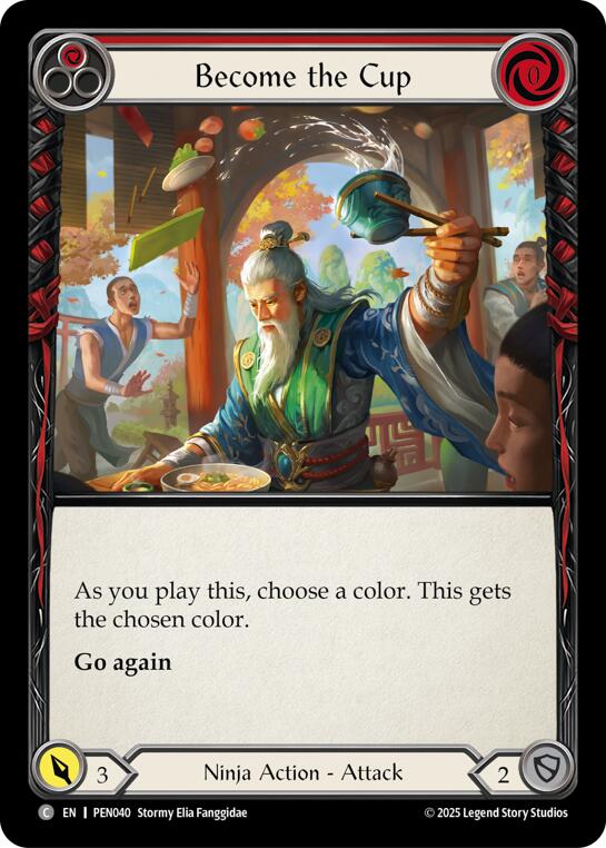 Become The Cup (Red) (Rainbow Foil) [PEN040] (Compendium of Rathe)  Rainbow Foil | Boutique FDB TCG