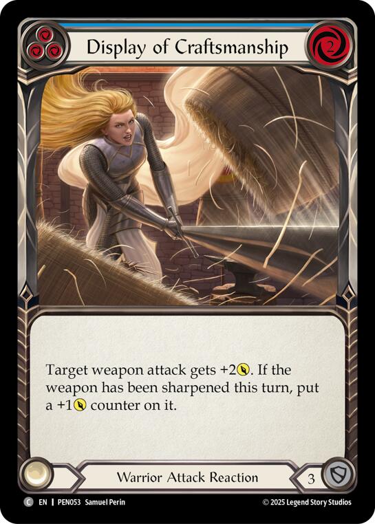 Display Of Craftsmanship (Blue) (Rainbow Foil) [PEN053] (Compendium of Rathe)  Rainbow Foil | Boutique FDB TCG
