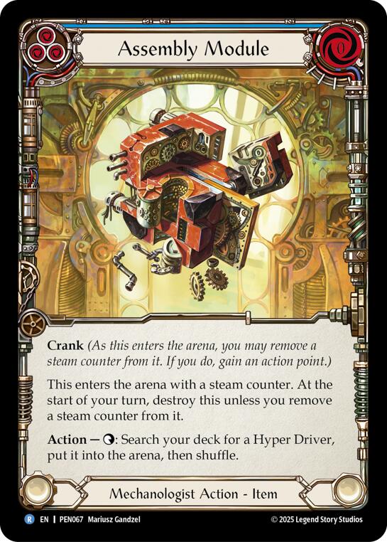 Assembly Module (Blue) (Cold Foil) [PEN067] (Compendium of Rathe)  Cold Foil | Boutique FDB TCG