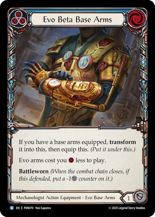 Evo Beta Base Arms (Blue) (Regular) [PEN070] (Compendium of Rathe) | Boutique FDB TCG