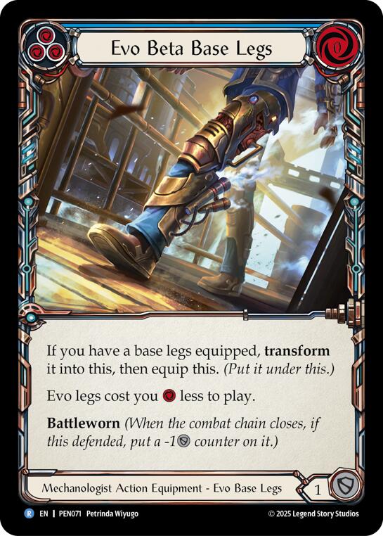 Evo Beta Base Legs (Blue) (Regular) [PEN071] (Compendium of Rathe) | Boutique FDB TCG