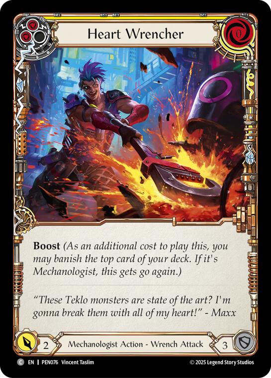 Heart Wrencher (Yellow) (Regular) [PEN076] (Compendium of Rathe) | Boutique FDB TCG