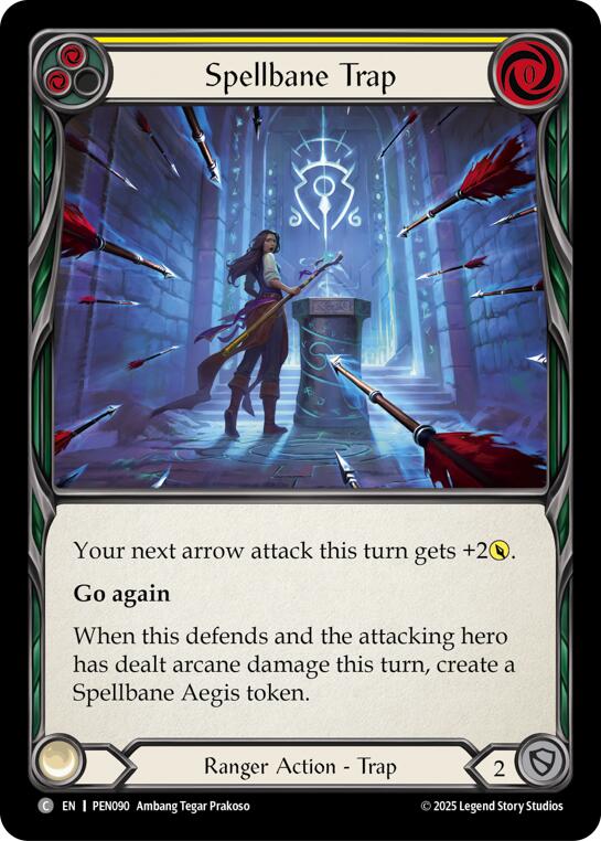 Spellbane Trap (Yellow) (Rainbow Foil) [PEN090] (Compendium of Rathe)  Rainbow Foil | Boutique FDB TCG