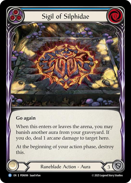 Sigil Of Silphidae (Blue) (Cold Foil) [PEN099] (Compendium of Rathe)  Cold Foil | Boutique FDB TCG