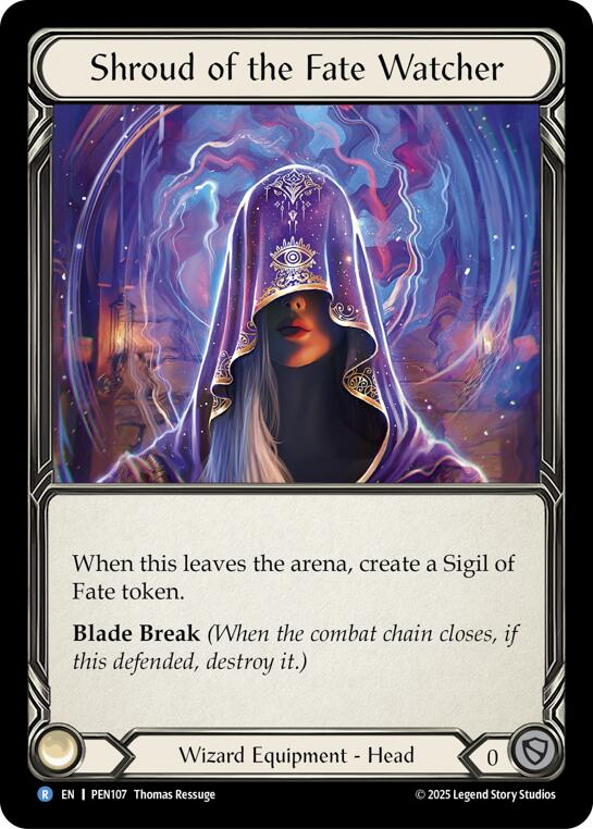 Shroud Of The Fate Watcher [PEN107] (Compendium of Rathe)  Cold Foil | Boutique FDB TCG