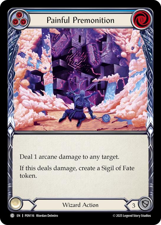 Painful Premonition (Blue) (Regular) [PEN116] (Compendium of Rathe) | Boutique FDB TCG