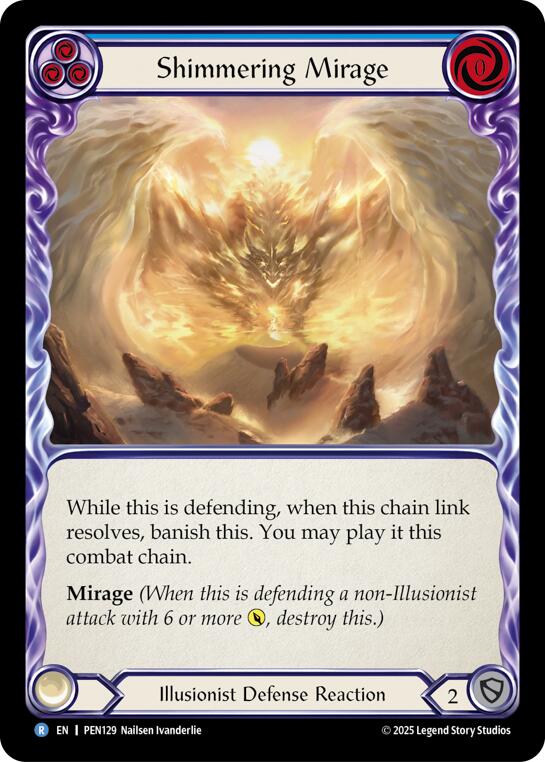 Shimmering Mirage (Blue) (Rainbow Foil) [PEN129] (Compendium of Rathe)  Rainbow Foil | Boutique FDB TCG