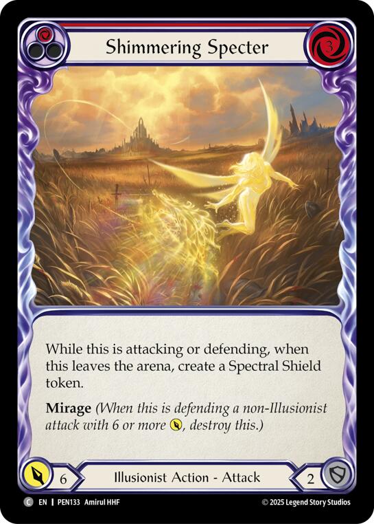 Shimmering Specter (Red) (Rainbow Foil) [PEN133] (Compendium of Rathe)  Rainbow Foil | Boutique FDB TCG