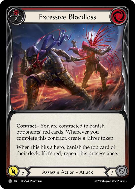 Excessive Bloodloss (Red) (Regular) [PEN144] (Compendium of Rathe) | Boutique FDB TCG