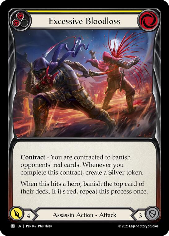 Excessive Bloodloss (Yellow) (Regular) [PEN145] (Compendium of Rathe) | Boutique FDB TCG