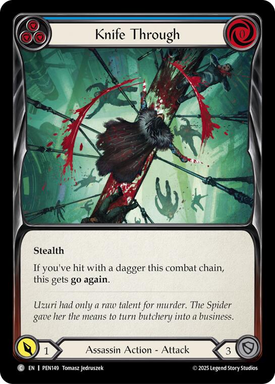 Knife Through (Blue) (Regular) [PEN149] (Compendium of Rathe) | Boutique FDB TCG