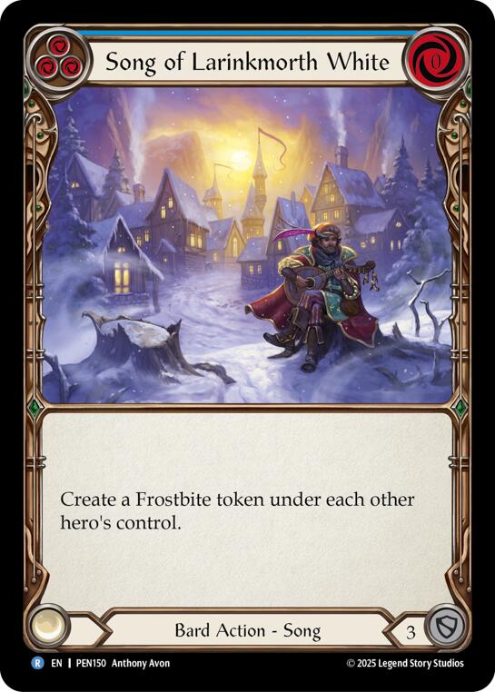 Song Of Larinkmorth White (Blue) (Regular) [PEN150] (Compendium of Rathe) | Boutique FDB TCG