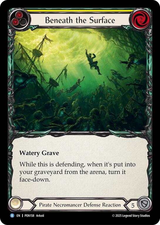 Beneath The Surface (Yellow) (Rainbow Foil) [PEN158] (Compendium of Rathe)  Rainbow Foil | Boutique FDB TCG