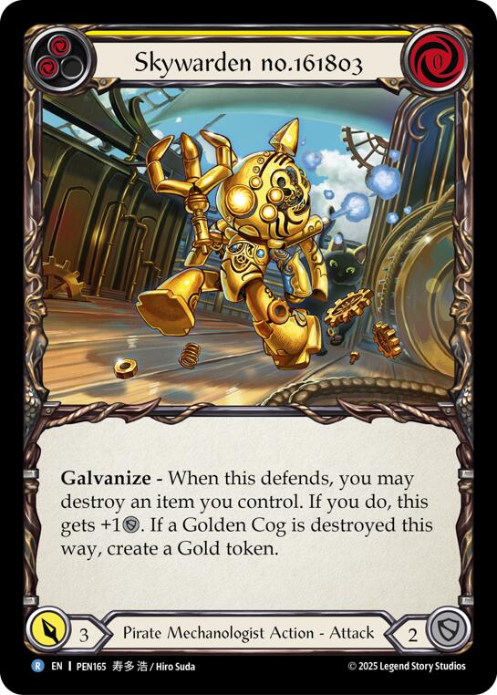 Skywarden No(Red)6(Red)80(Blue) (Yellow) (Rainbow Foil) [PEN165] (Compendium of Rathe)  Rainbow Foil | Boutique FDB TCG