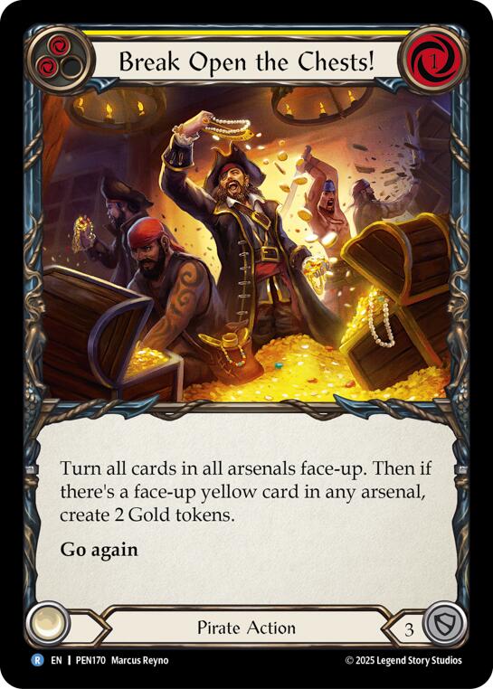 Break Open The Chests (Yellow) (Rainbow Foil) [PEN170] (Compendium of Rathe)  Rainbow Foil | Boutique FDB TCG