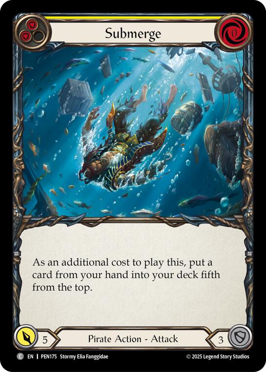 Submerge (Yellow) (Rainbow Foil) [PEN175] (Compendium of Rathe)  Rainbow Foil | Boutique FDB TCG