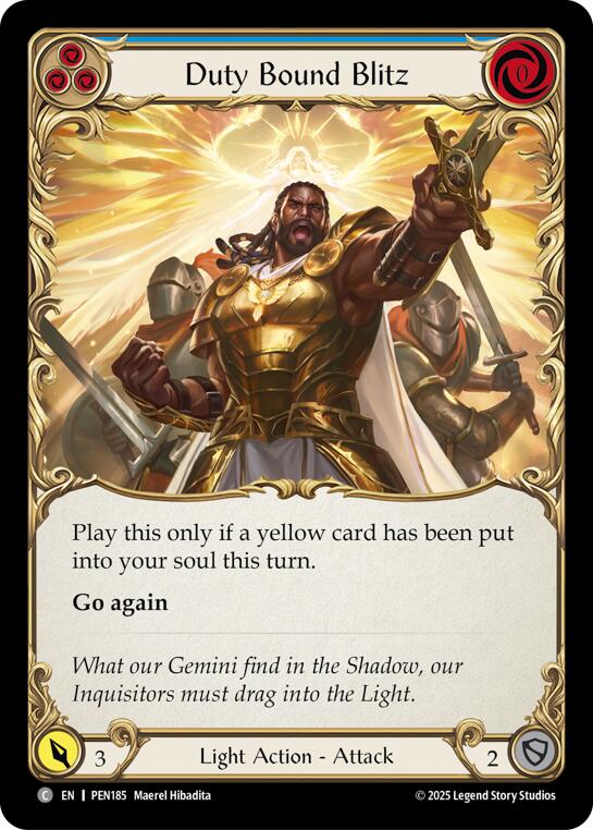 Duty Bound Blitz (Blue) (Regular) [PEN185] (Compendium of Rathe) | Boutique FDB TCG