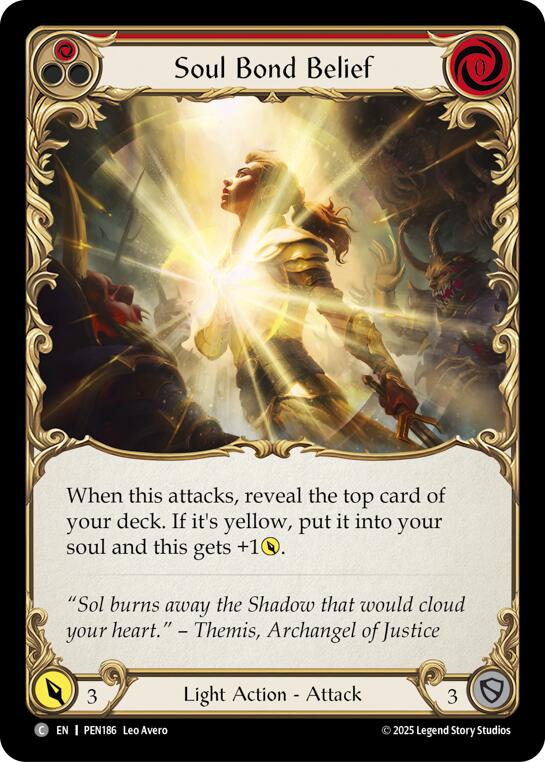 Soul Bond Belief (Red) (Regular) [PEN186] (Compendium of Rathe) | Boutique FDB TCG