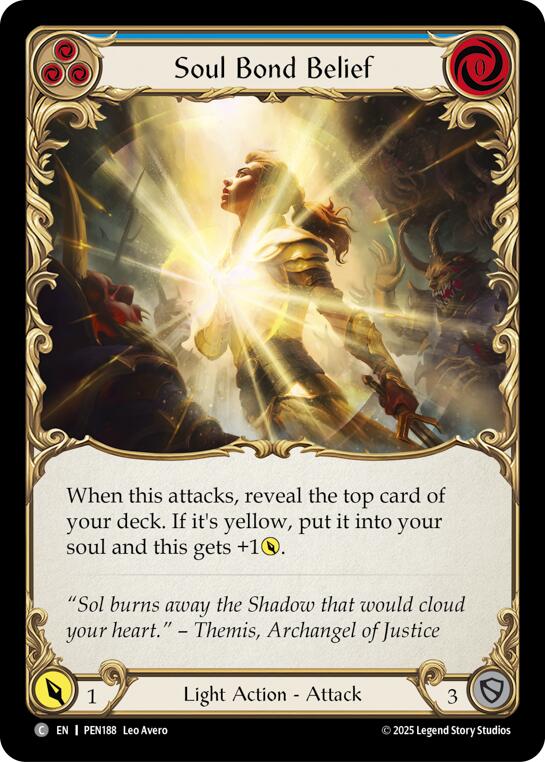 Soul Bond Belief (Blue) (Regular) [PEN188] (Compendium of Rathe) | Boutique FDB TCG