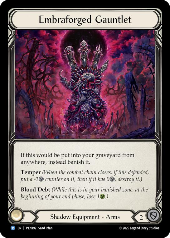 Embraforged Gauntlet [PEN192] (Compendium of Rathe)  Cold Foil | Boutique FDB TCG