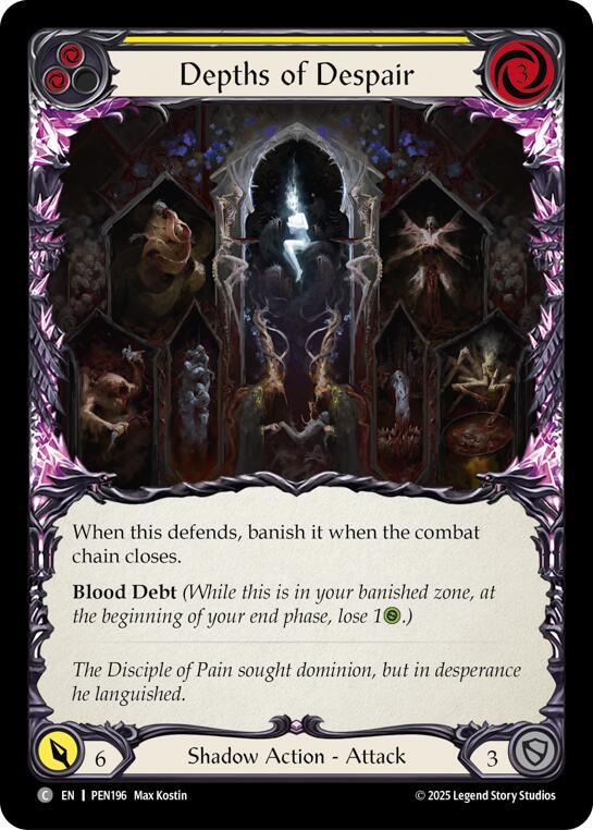 Depths Of Despair (Yellow) (Regular) [PEN196] (Compendium of Rathe) | Boutique FDB TCG