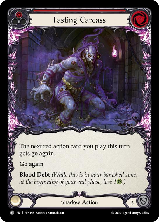 Fasting Carcass (Red) (Regular) [PEN198] (Compendium of Rathe) | Boutique FDB TCG
