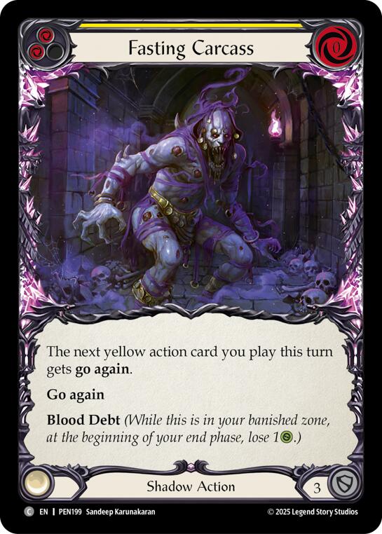 Fasting Carcass (Yellow) (Regular) [PEN199] (Compendium of Rathe) | Boutique FDB TCG
