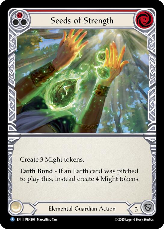 Seeds Of Strength (Red) (Rainbow Foil) [PEN201] (Compendium of Rathe)  Rainbow Foil | Boutique FDB TCG