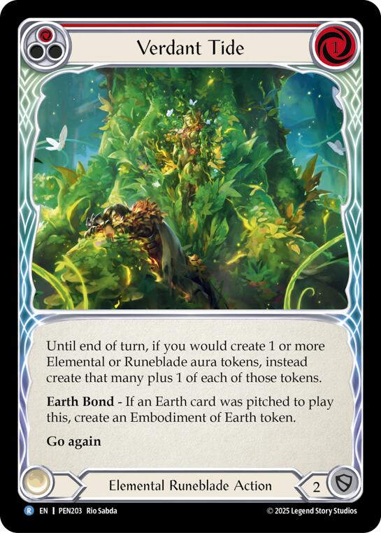 Verdant Tide (Red) (Regular) [PEN203] (Compendium of Rathe) | Boutique FDB TCG