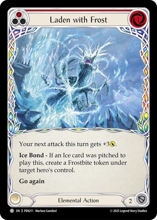 Laden With Frost (Red) (Rainbow Foil) [PEN211] (Compendium of Rathe)  Rainbow Foil | Boutique FDB TCG
