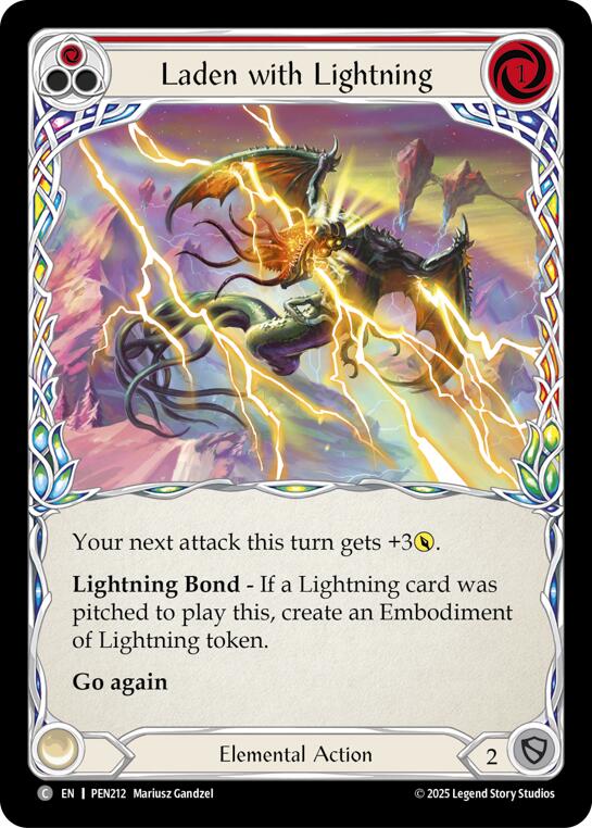 Laden With Lightning (Red) (Regular) [PEN212] (Compendium of Rathe) | Boutique FDB TCG