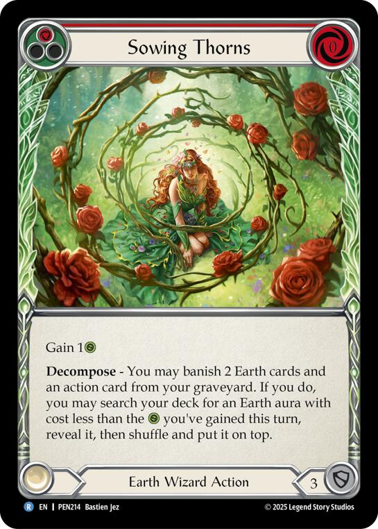 Sowing Thorns (Red) (Regular) [PEN214] (Compendium of Rathe) | Boutique FDB TCG