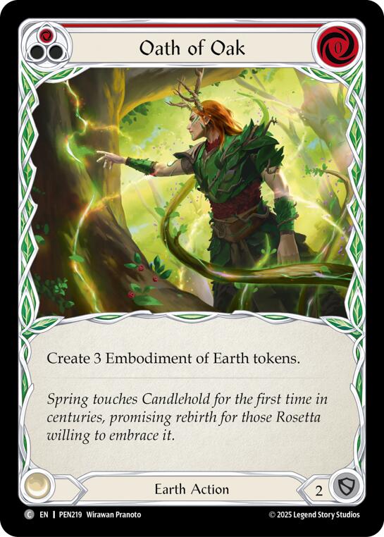 Oath Of Oak (Red) (Regular) [PEN219] (Compendium of Rathe) | Boutique FDB TCG