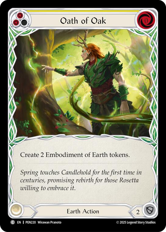 Oath Of Oak (Yellow) (Regular) [PEN220] (Compendium of Rathe) | Boutique FDB TCG