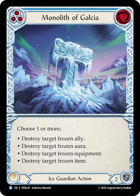 Monolith Of Galcia (Blue) (Regular) [PEN225] (Compendium of Rathe) | Boutique FDB TCG