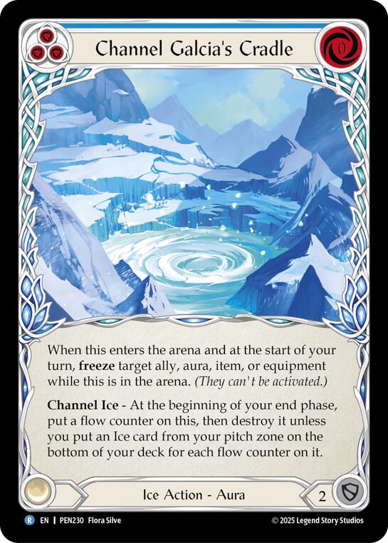 Channel Galcias Cradle (Blue) (Rainbow Foil) [PEN230] (Compendium of Rathe)  Rainbow Foil | Boutique FDB TCG